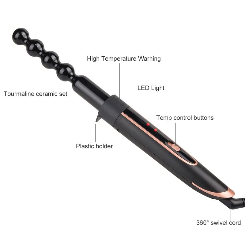 5-in-1 Ceramic Curling Wand Set
