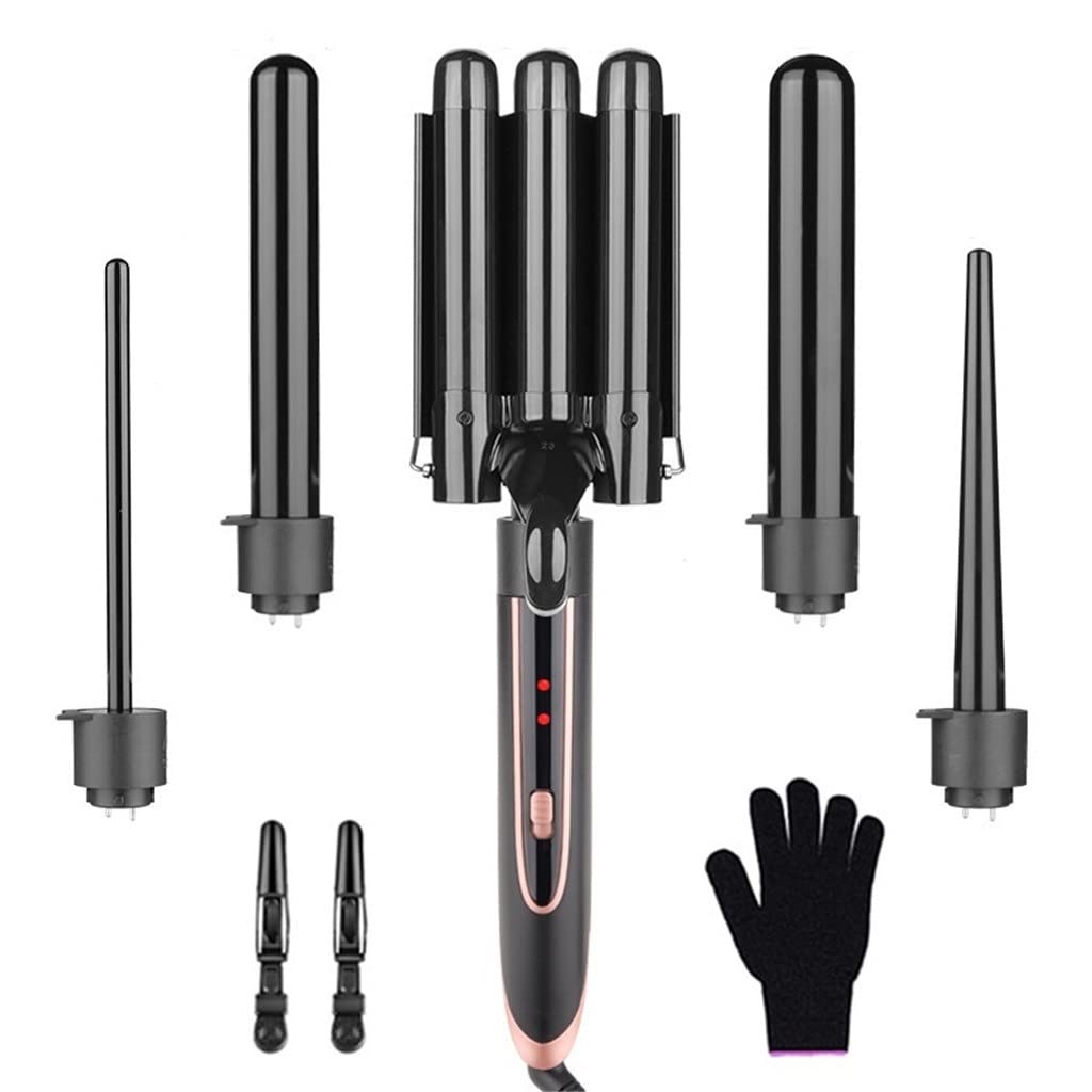 5-in-1 Ceramic Curling Wand Set