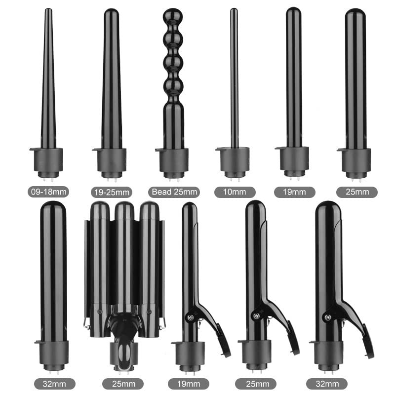 5-in-1 Ceramic Curling Wand Set