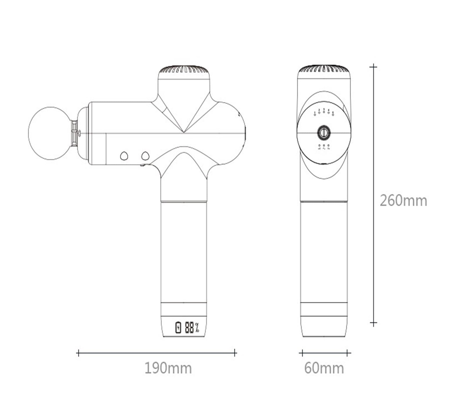 Two-Piece Portable Massage Gun Set