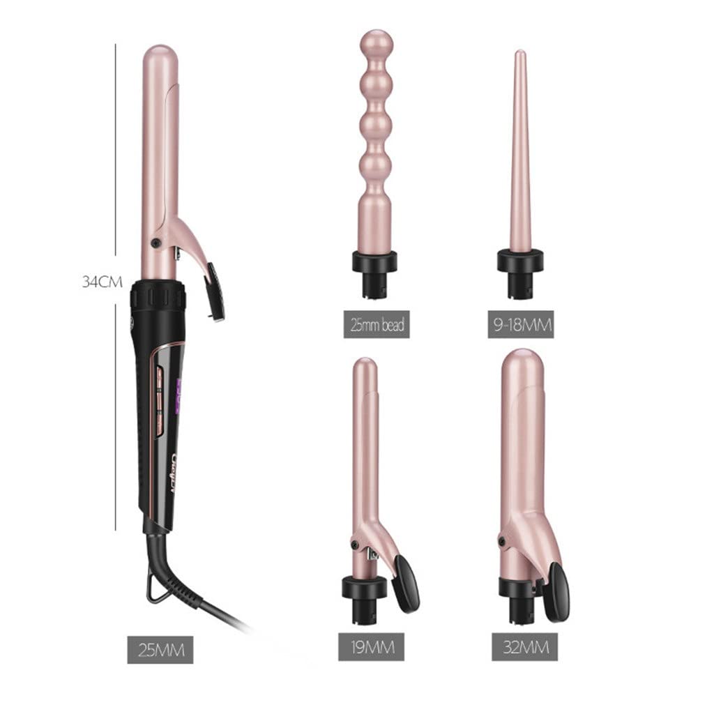 Adjustable 5-in-1 Curling Wand Set