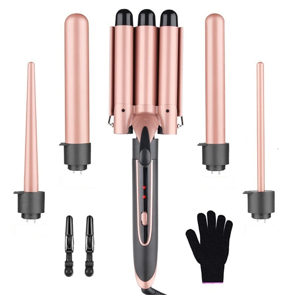 5-in-1 Tourmaline Curling Wand Set