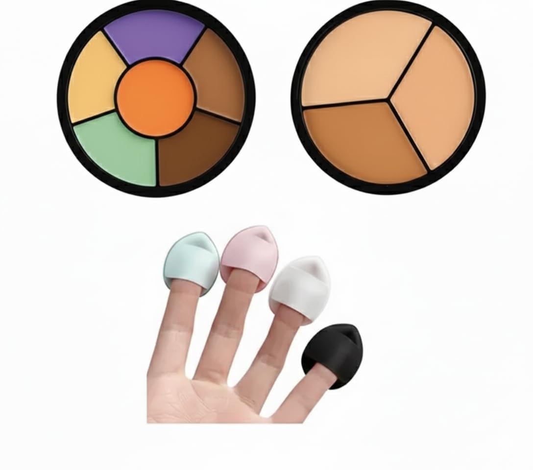 Concealer Palette and Makeup Puff Set