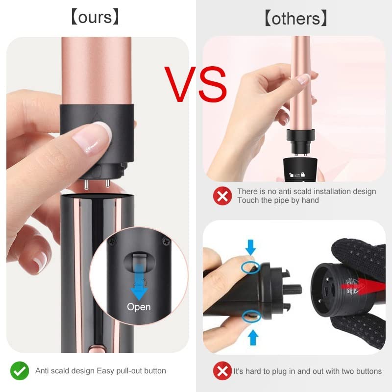 5-in-1 Ceramic Curling Wand Set