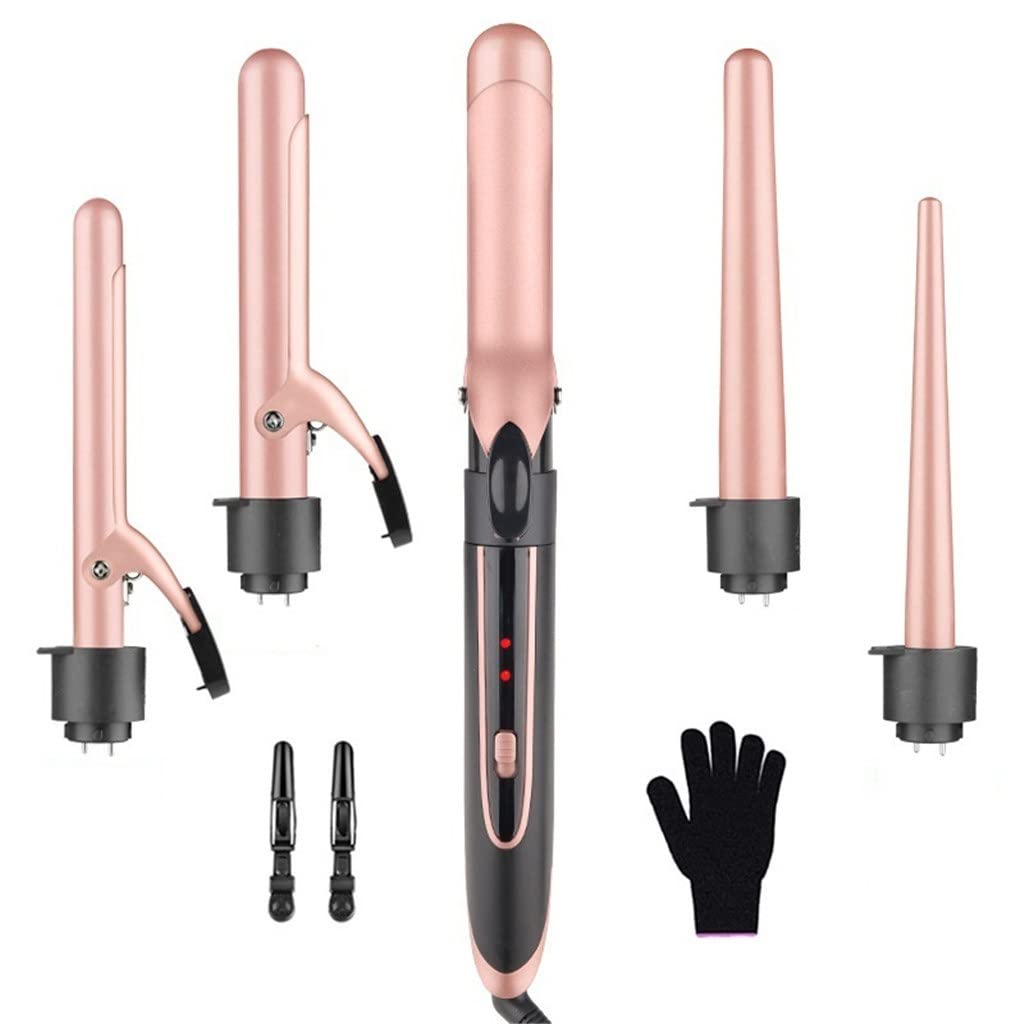 5-in-1 Tourmaline Curling Wand Set