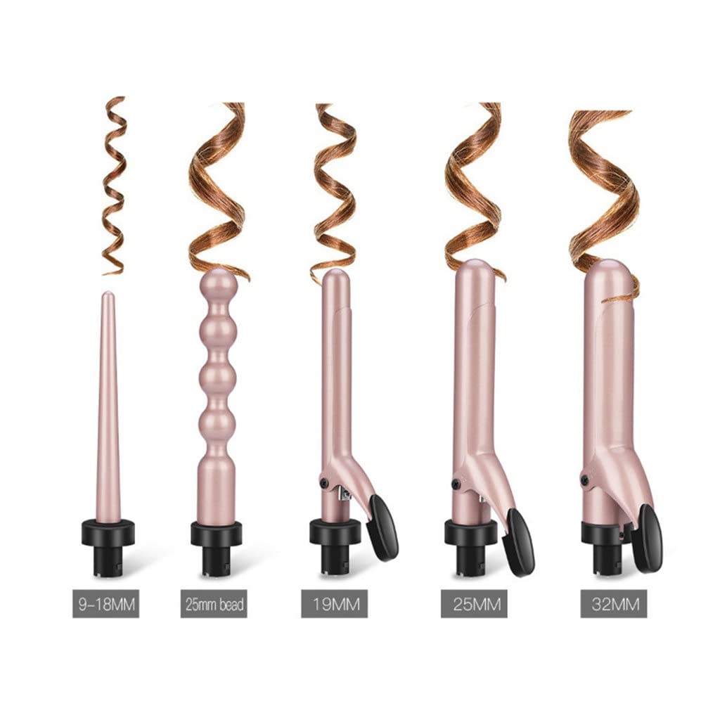 Adjustable 5-in-1 Curling Wand Set