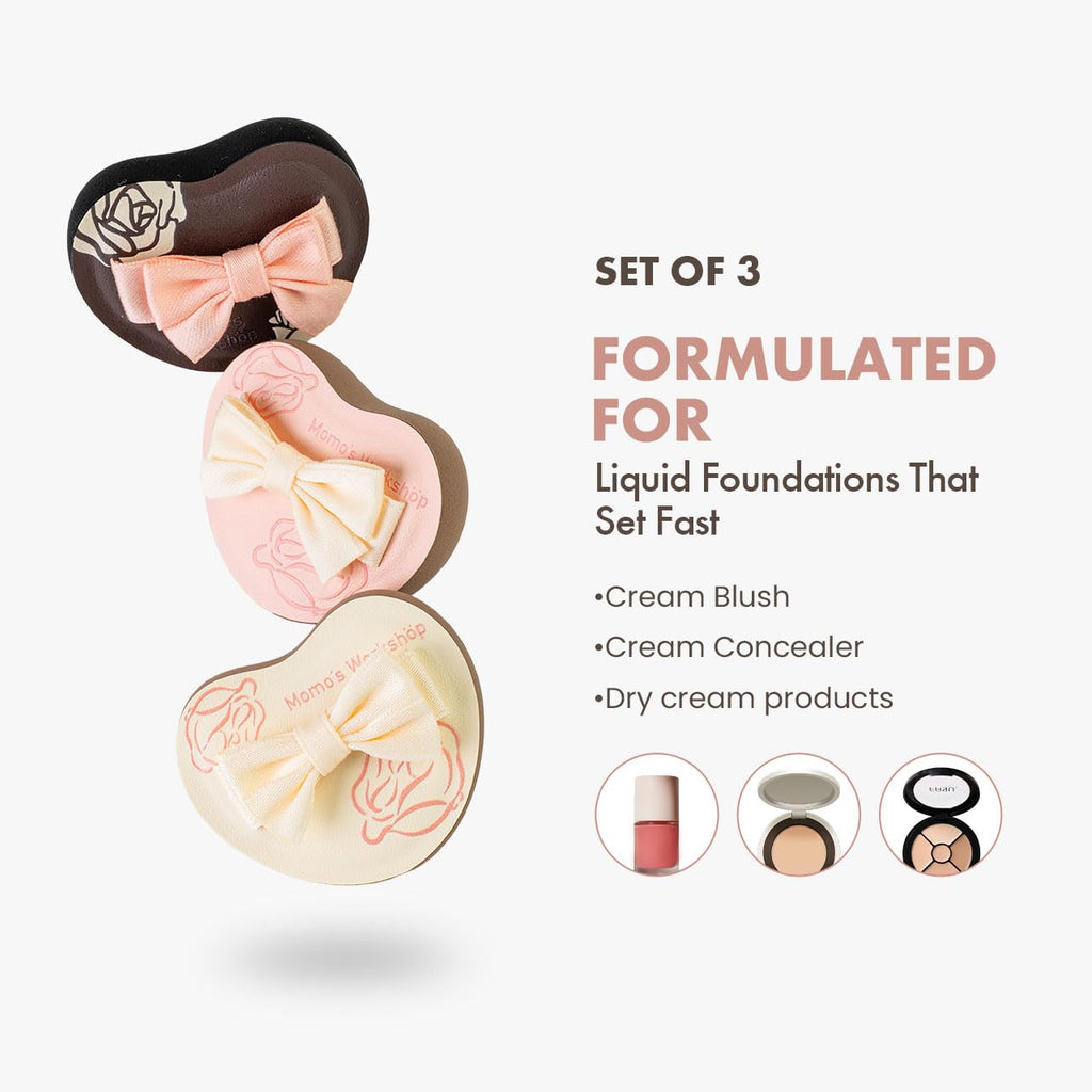 Satin Makeup Puff Set