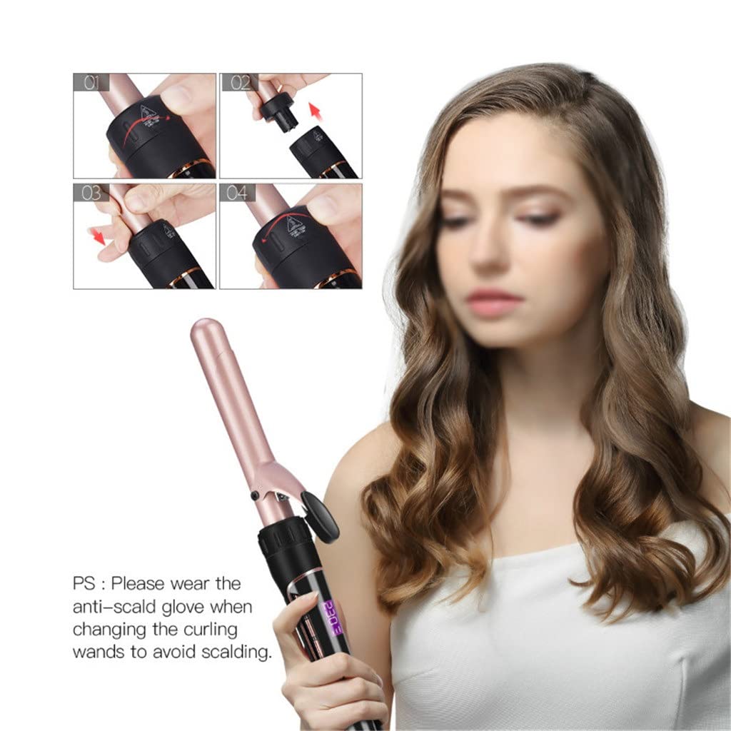 Adjustable 5-in-1 Curling Wand Set