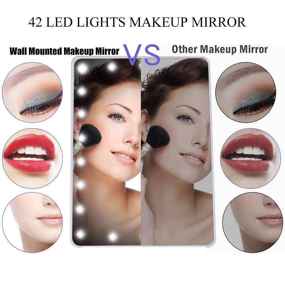 Lighted Wall-Mounted Magnifying Mirror