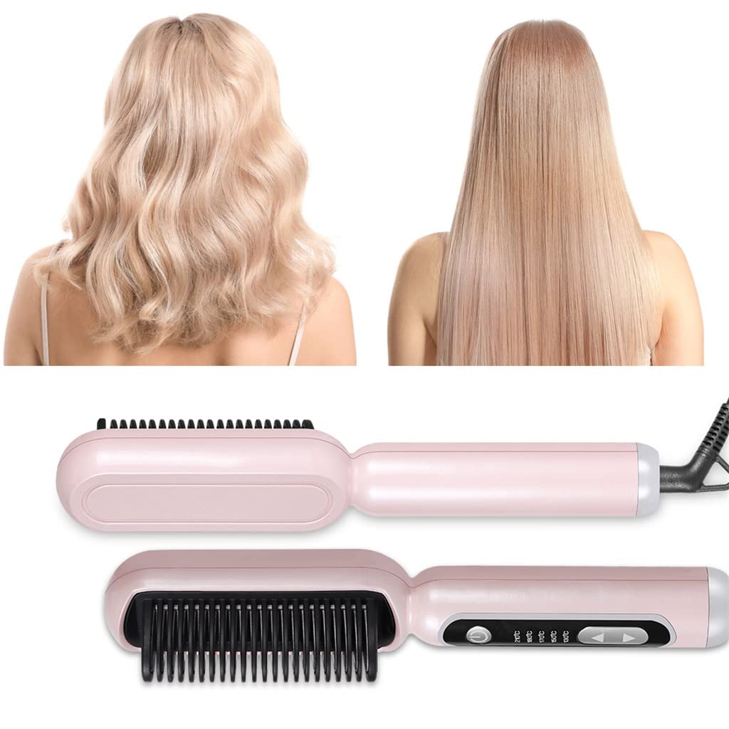 2-in-1 Heated Straightening Brush