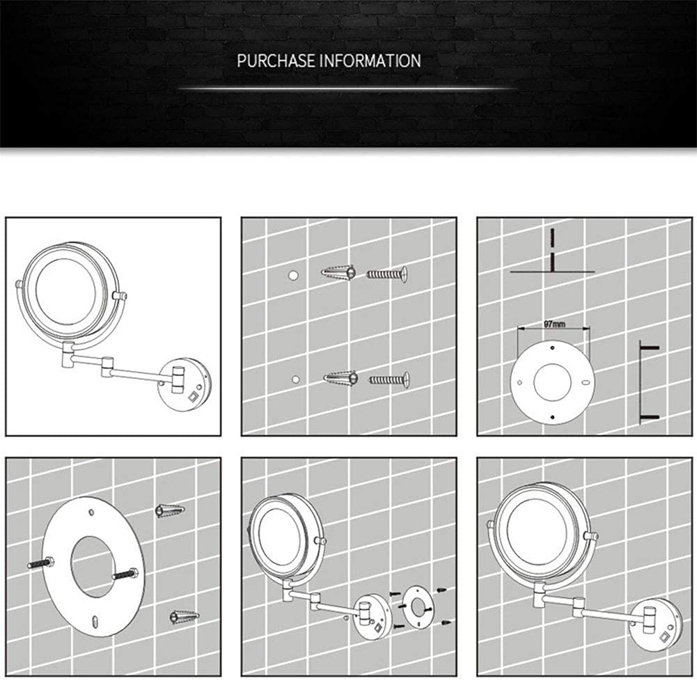 Lighted Wall-Mounted Magnifying Mirror