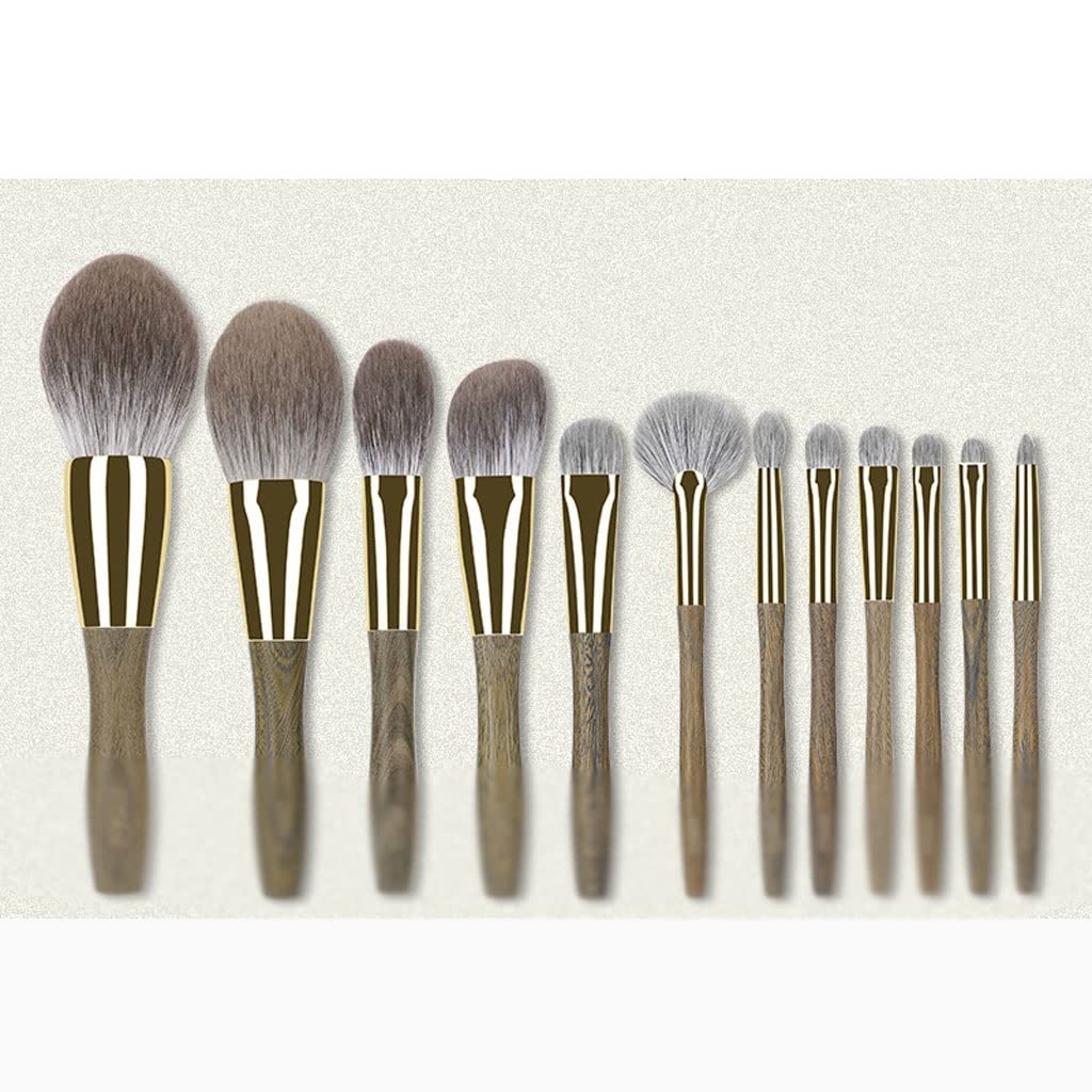 12-Piece Sandalwood Makeup Brush Set