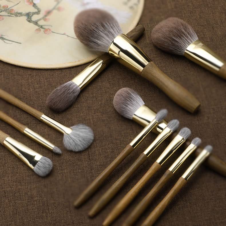 12-Piece Sandalwood Makeup Brush Set