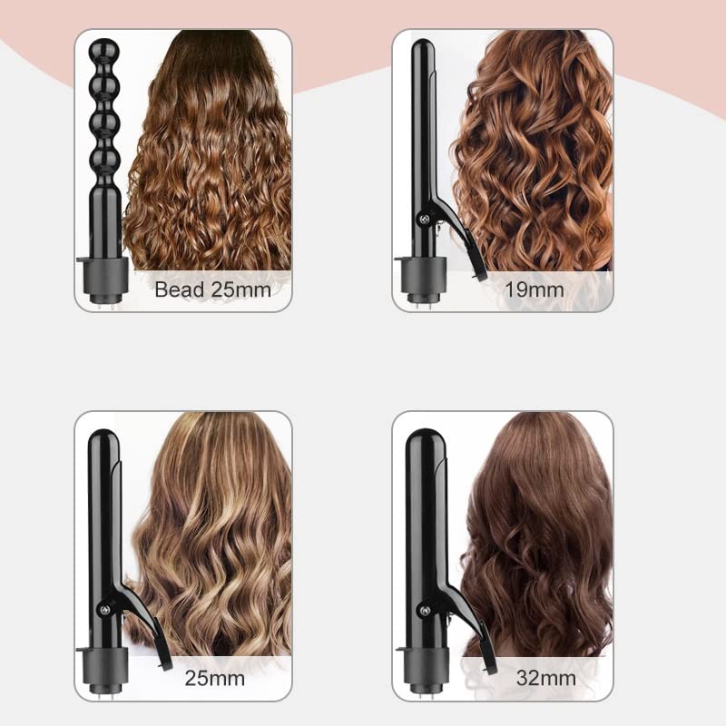 5-in-1 Ceramic Curling Wand Set