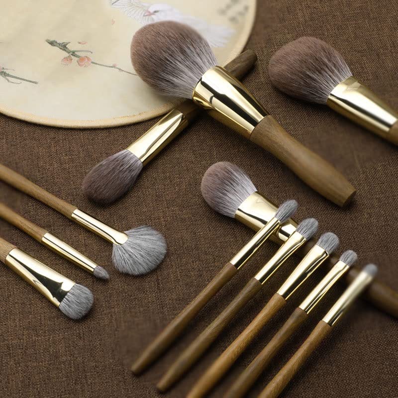 12-Piece Sandalwood Makeup Brush Set