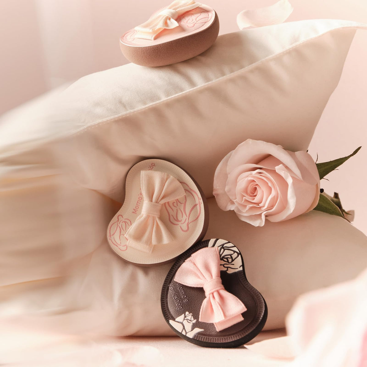 Satin Makeup Puff Set
