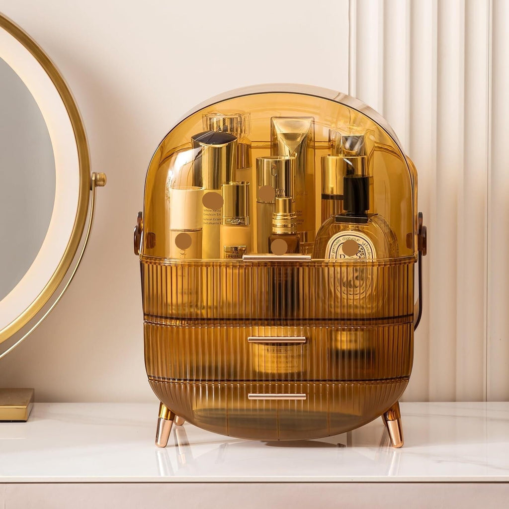 Covered Makeup Organizer with Handle