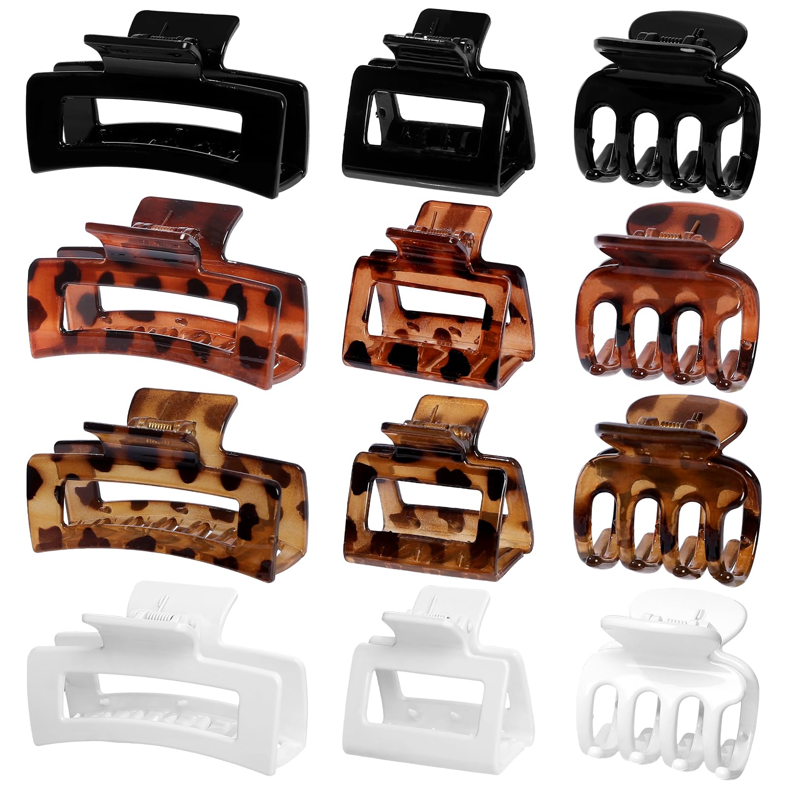 12-Piece Hair Claw Clip Set