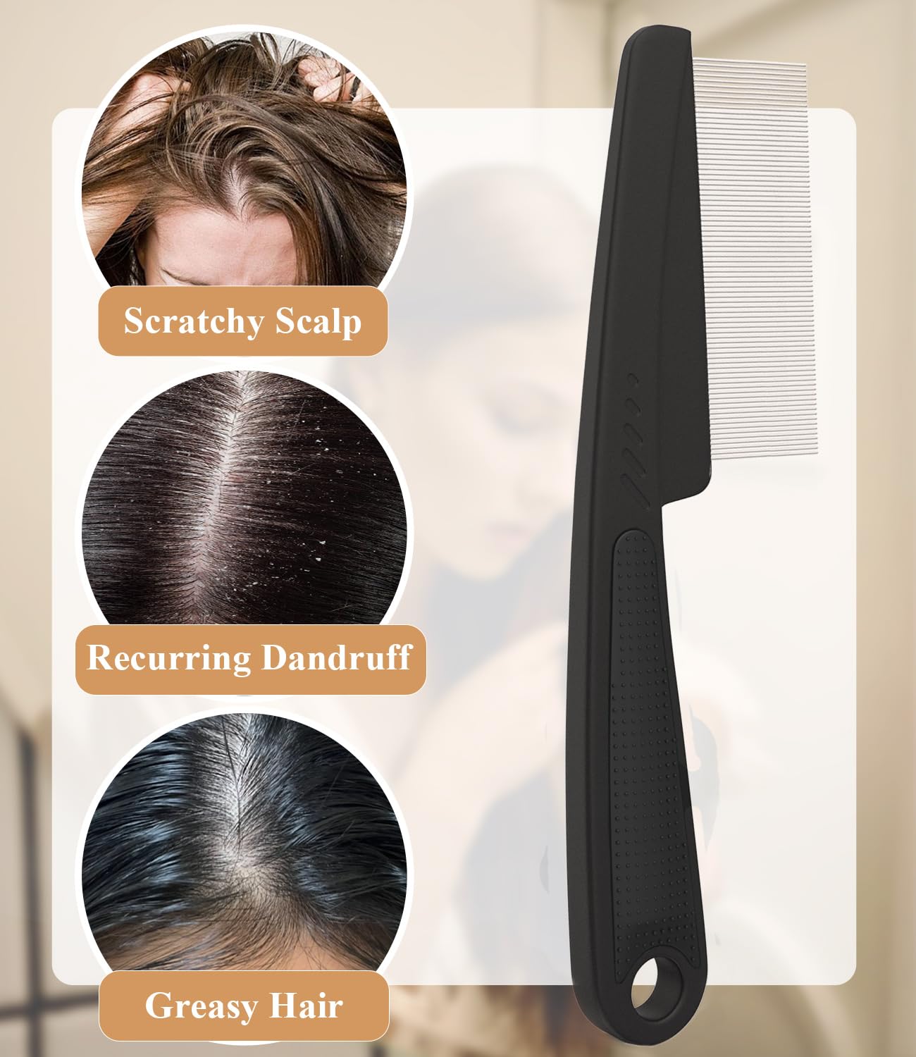 Fine-Tooth Scalp Cleaning Comb