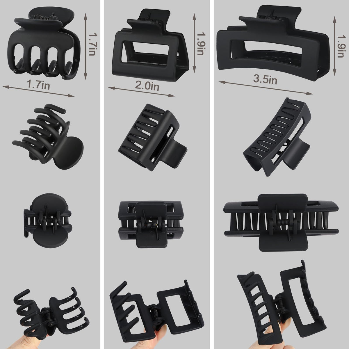 12-Piece Hair Claw Clip Set