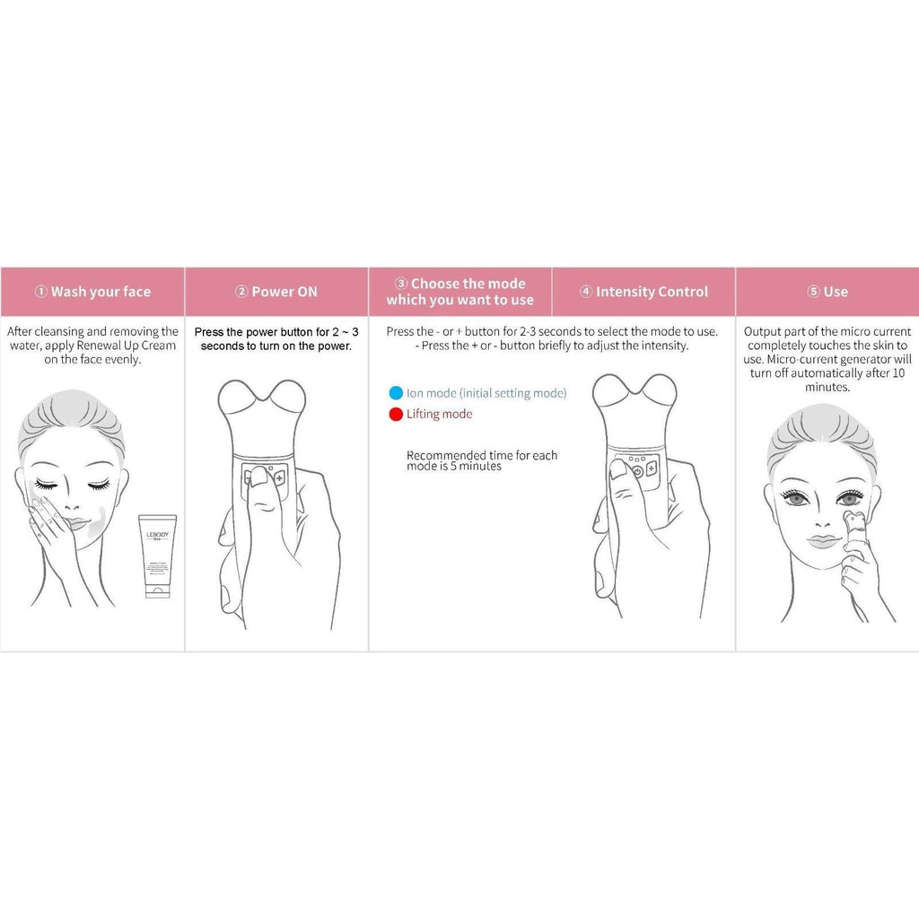 Compact Microcurrent Facial Toning Device