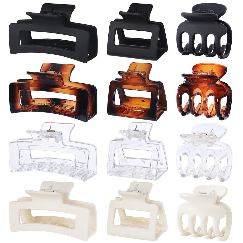 12-Piece Hair Claw Clip Set