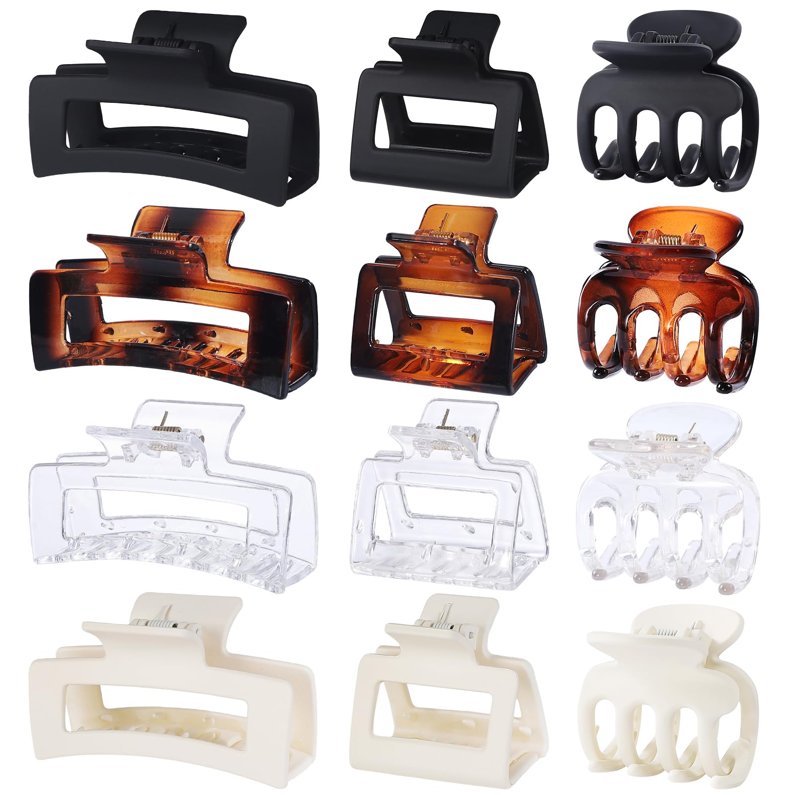 12-Piece Hair Claw Clip Set