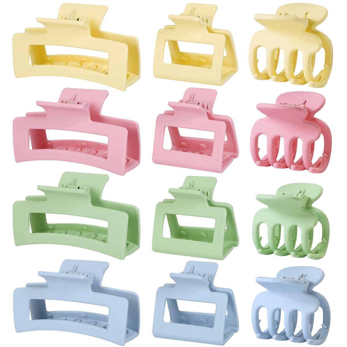 12-Piece Hair Claw Clip Set