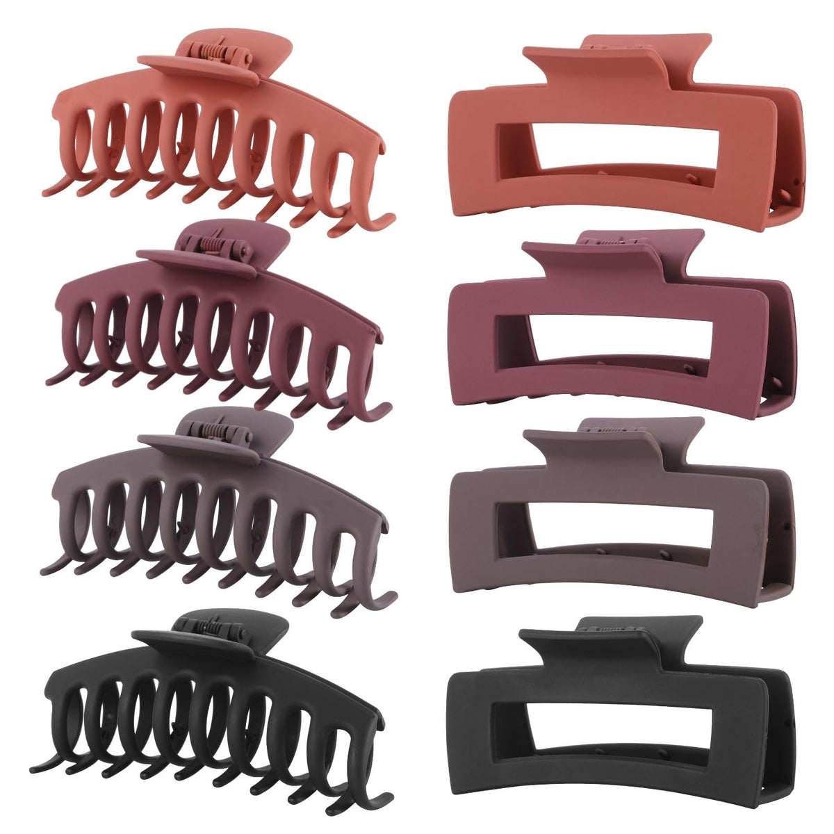 4.3-Inch Matte Hair Claw Clips