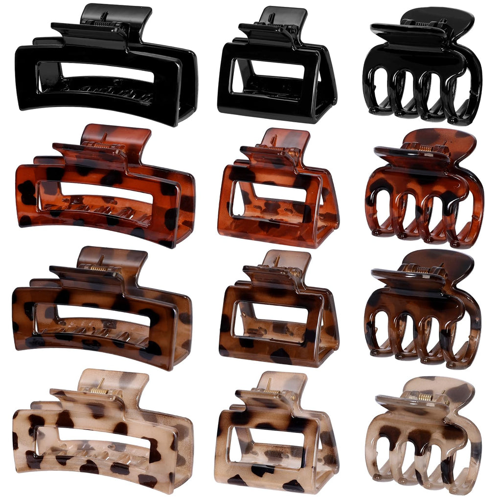 12-Piece Hair Claw Clip Set