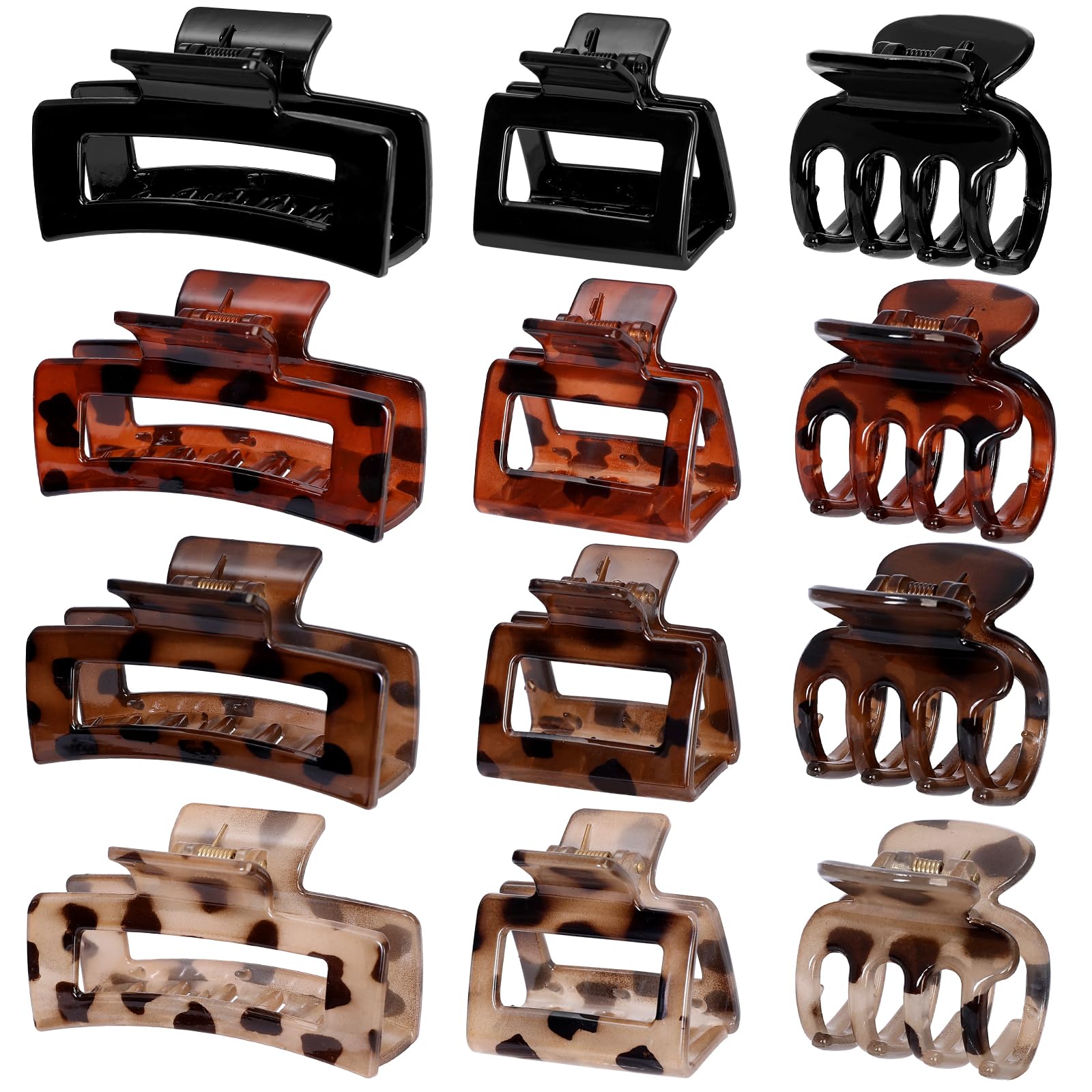 12-Piece Hair Claw Clip Set