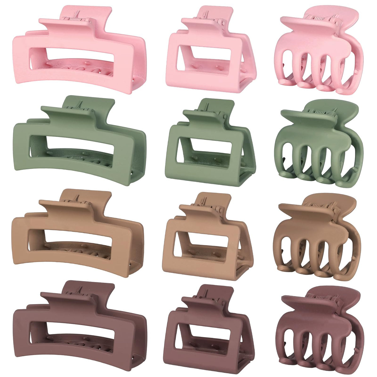 12-Piece Hair Claw Clip Set