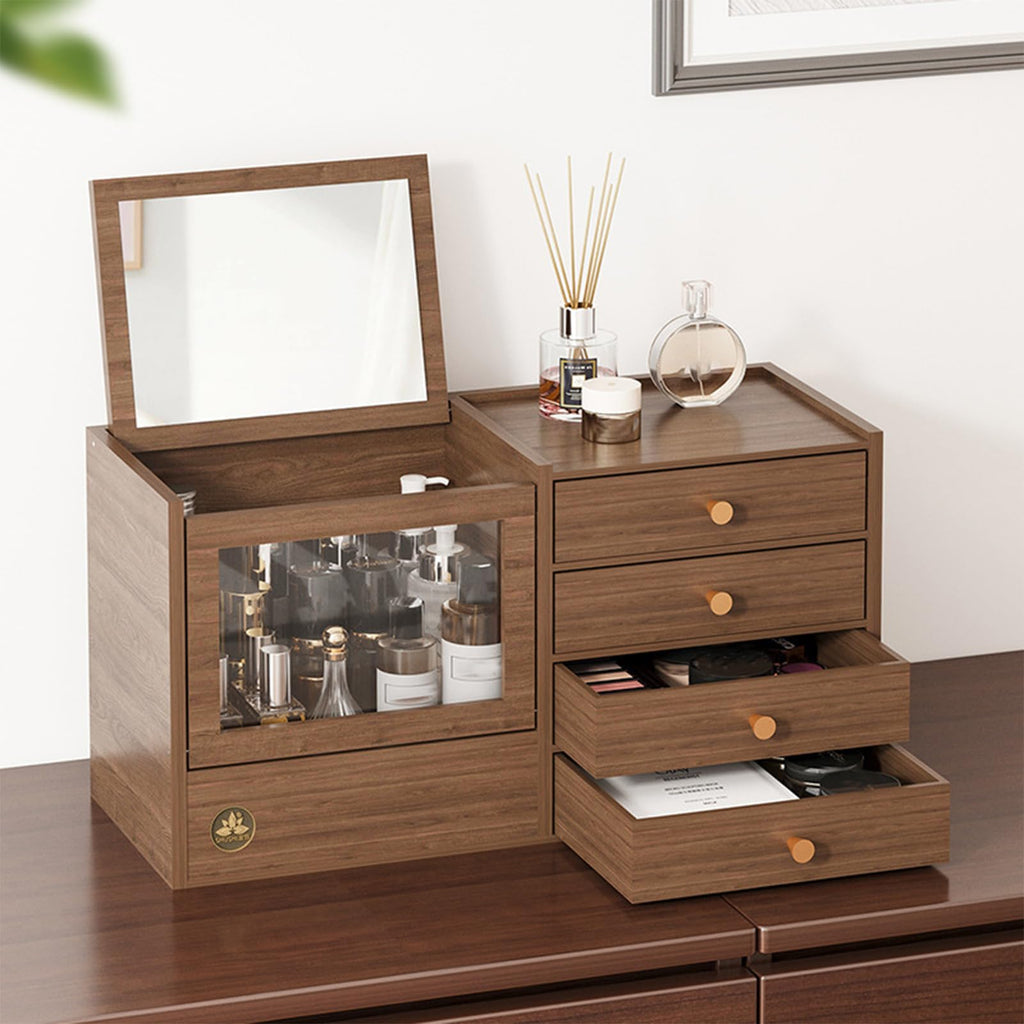 Jewelry and Makeup Organizer with Mirror