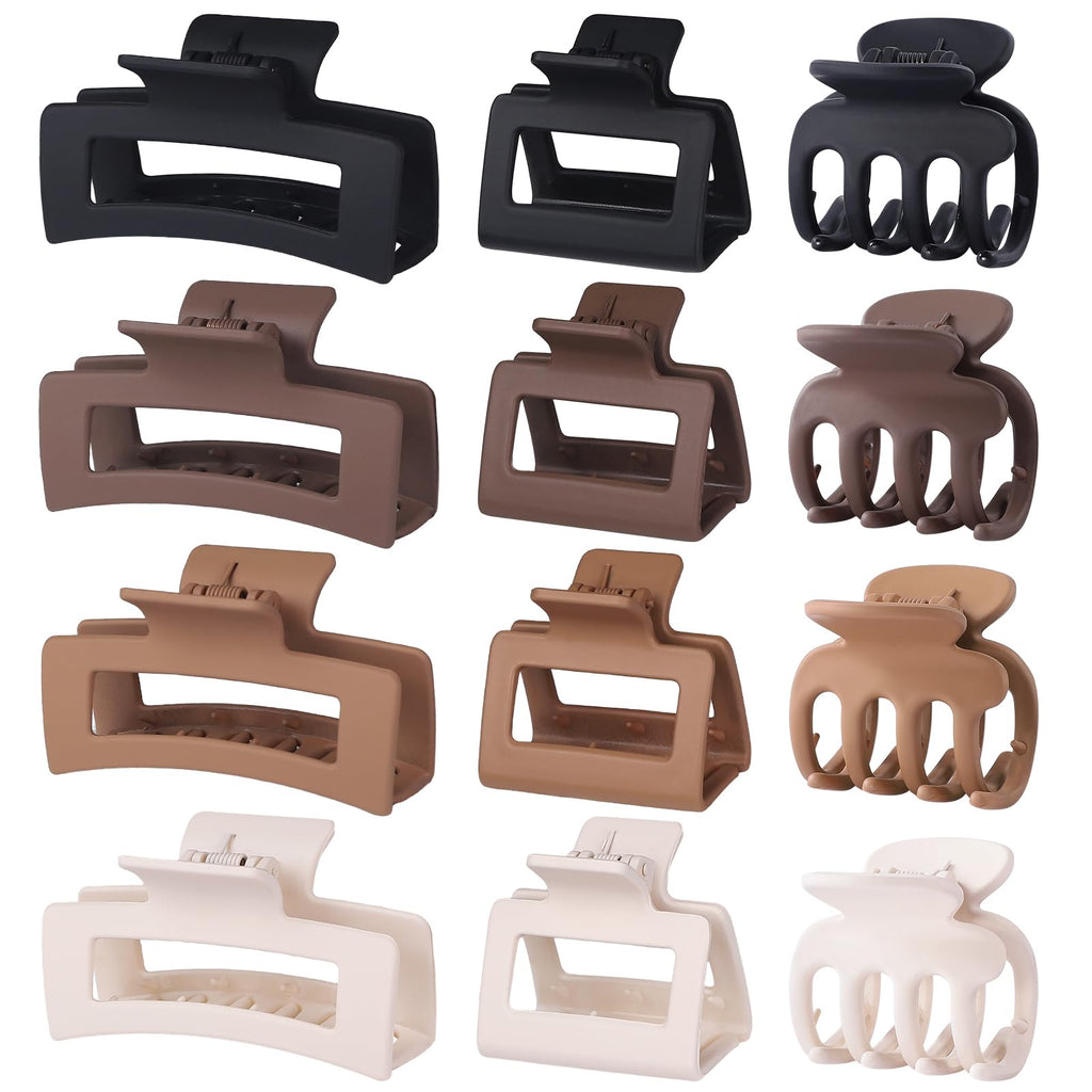 12-Piece Hair Claw Clip Set