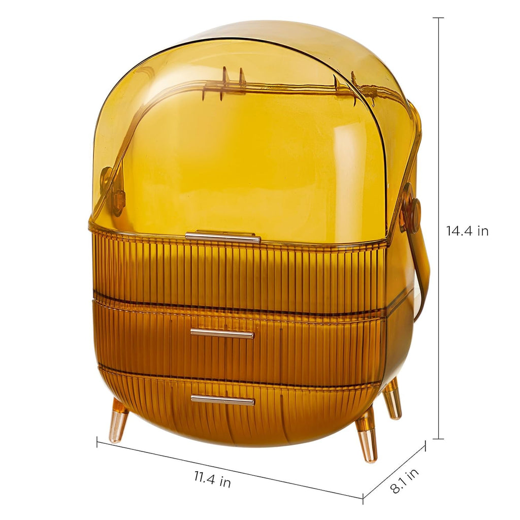 Covered Makeup Organizer with Handle