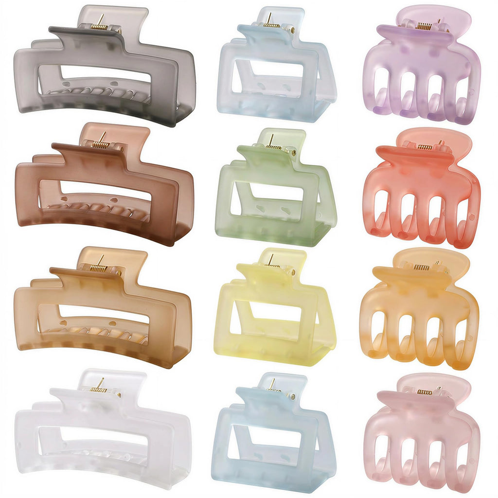 12-Piece Hair Claw Clip Set