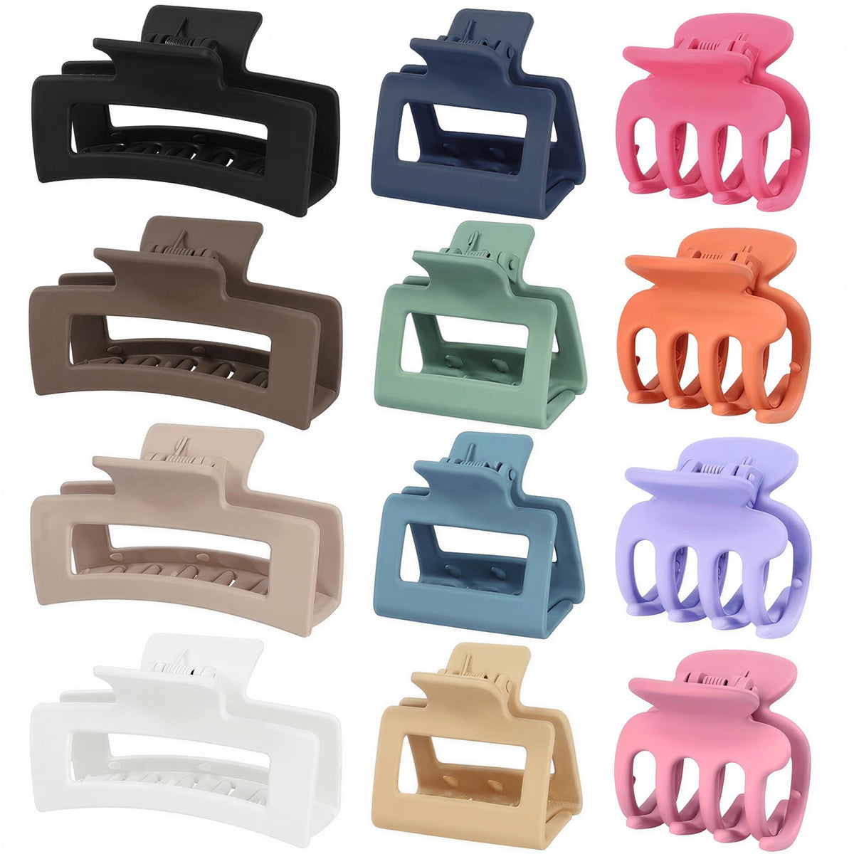 12-Piece Hair Claw Clip Set