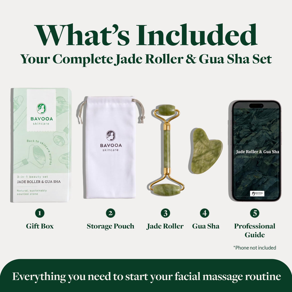 Jade Roller and Gua Sha Set