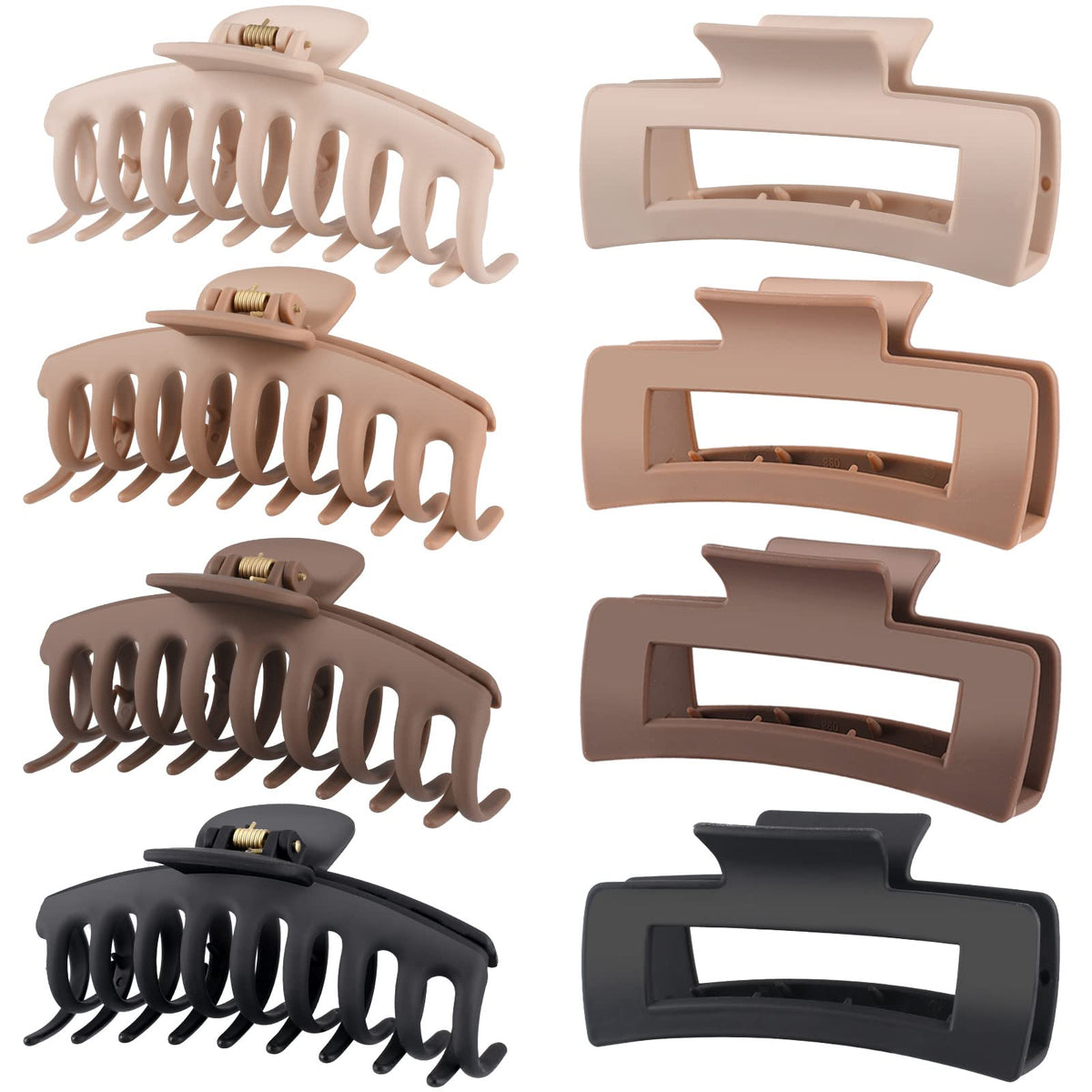 4.3-Inch Matte Hair Claw Clips