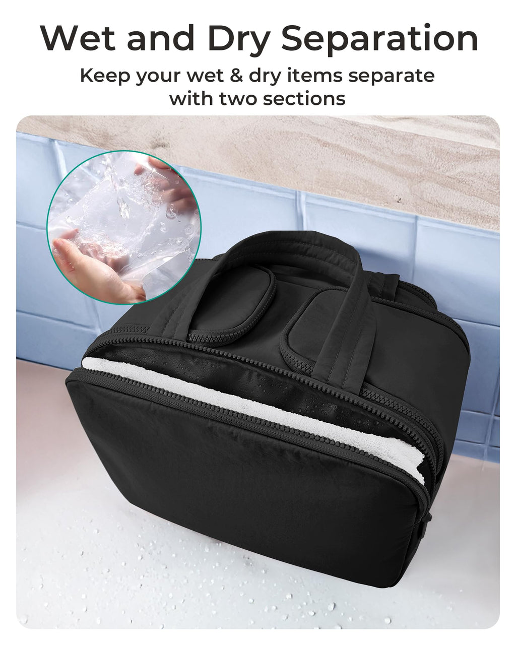Wide-Open Travel Makeup Organizer