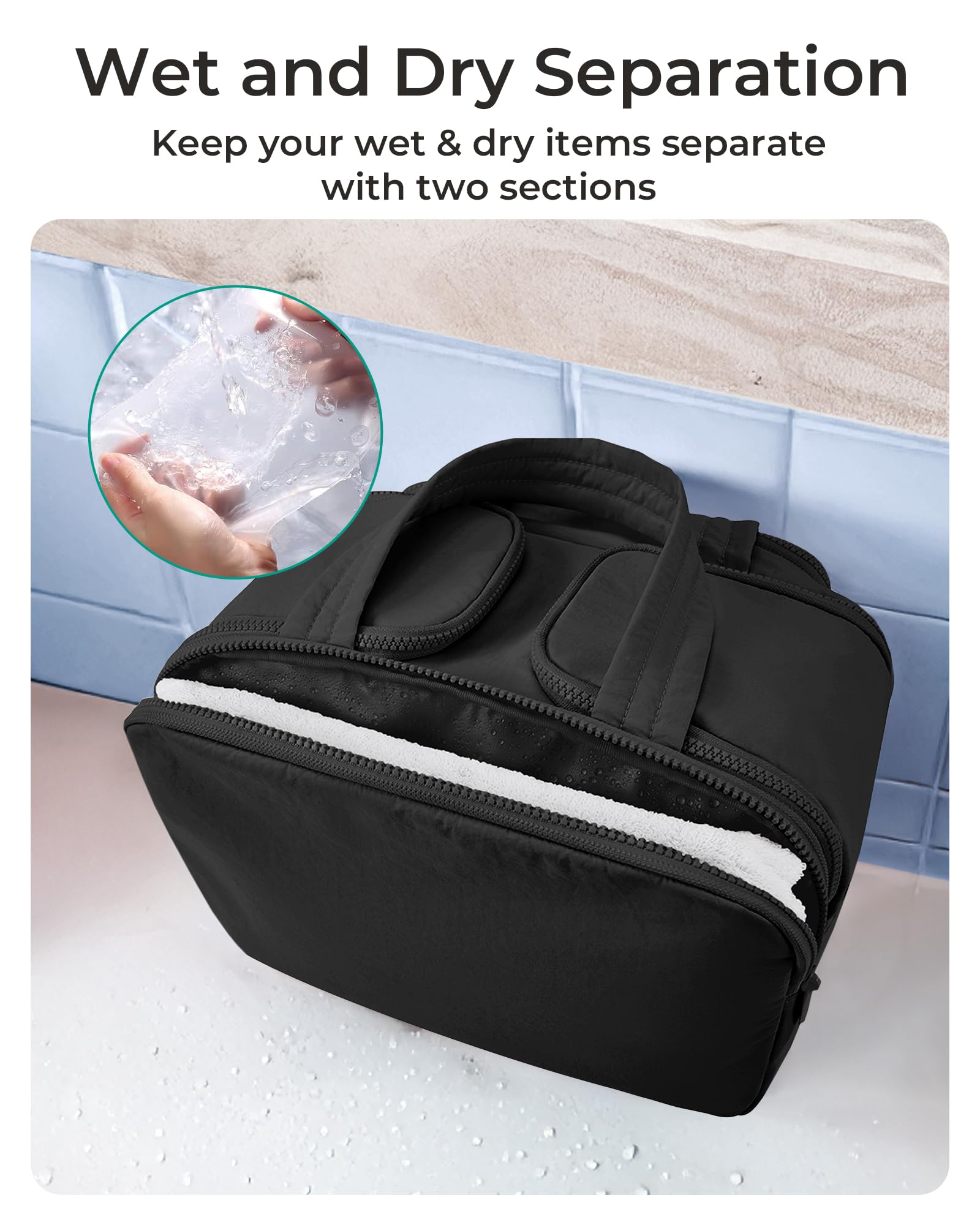 Wide-Open Travel Makeup Organizer