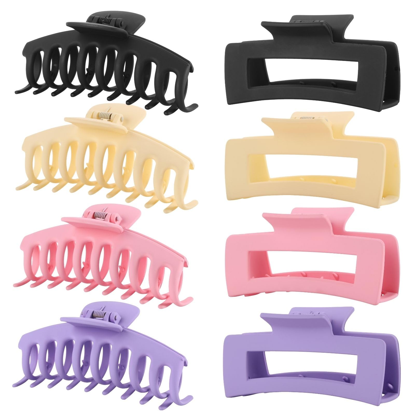 4.3-Inch Matte Hair Claw Clips
