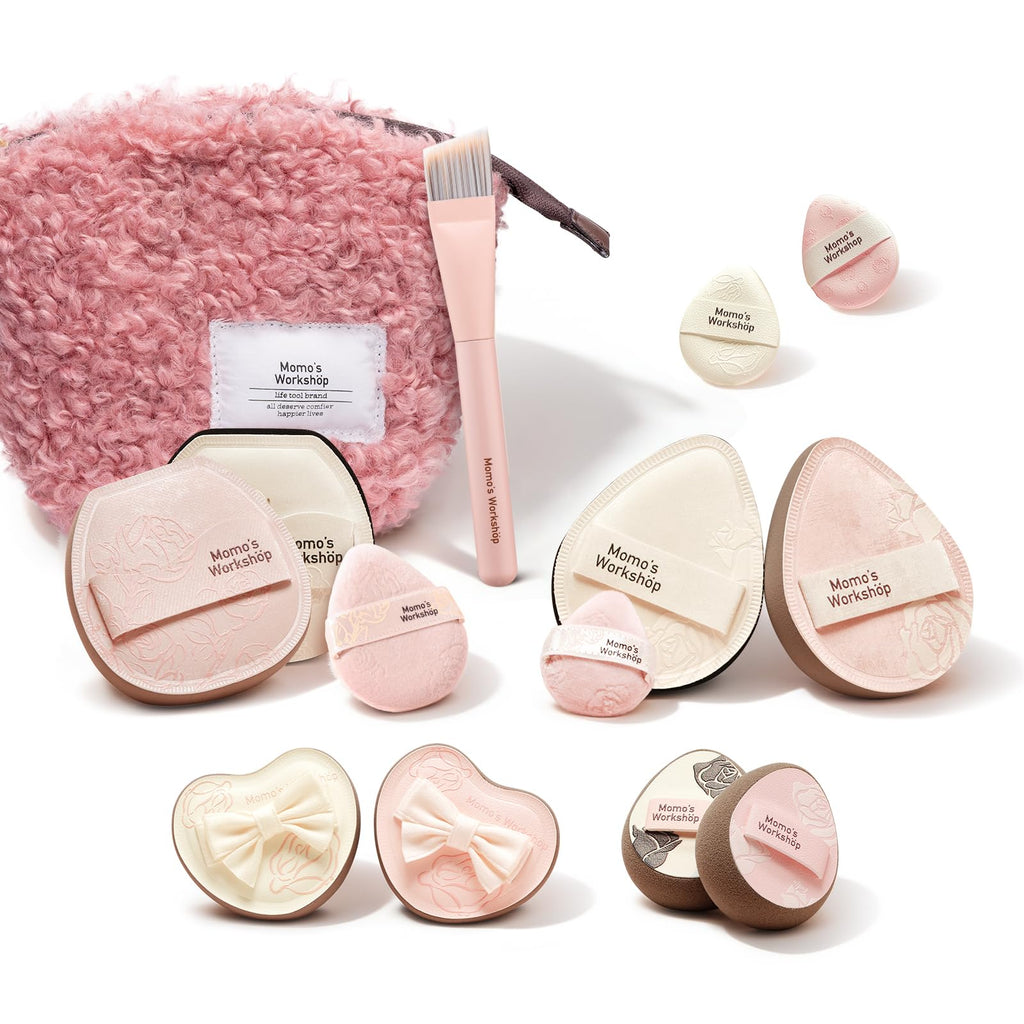 Satin Makeup Puff Set