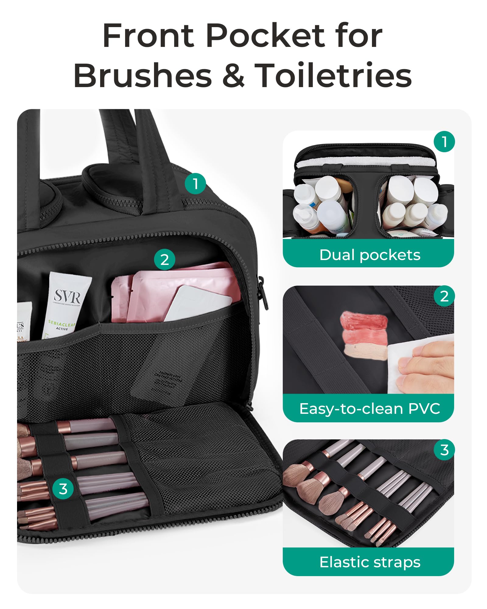 Wide-Open Travel Makeup Organizer