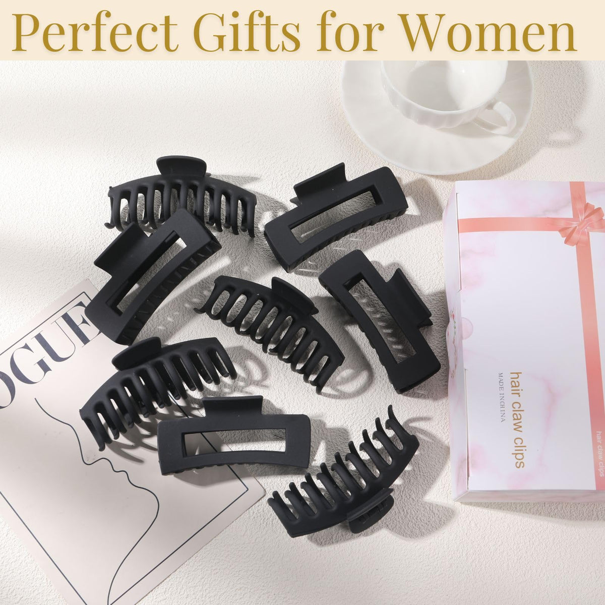 4.3-Inch Matte Hair Claw Clips